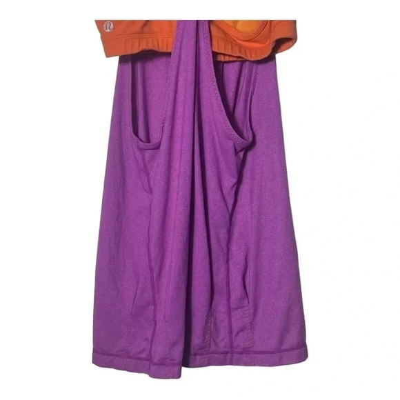 1946. LULULEMON PRACTICE FREELY TANK IN HEATHERED ULTRA VOILET AND DAZZLING SZ 6 - Picture 9 of 9